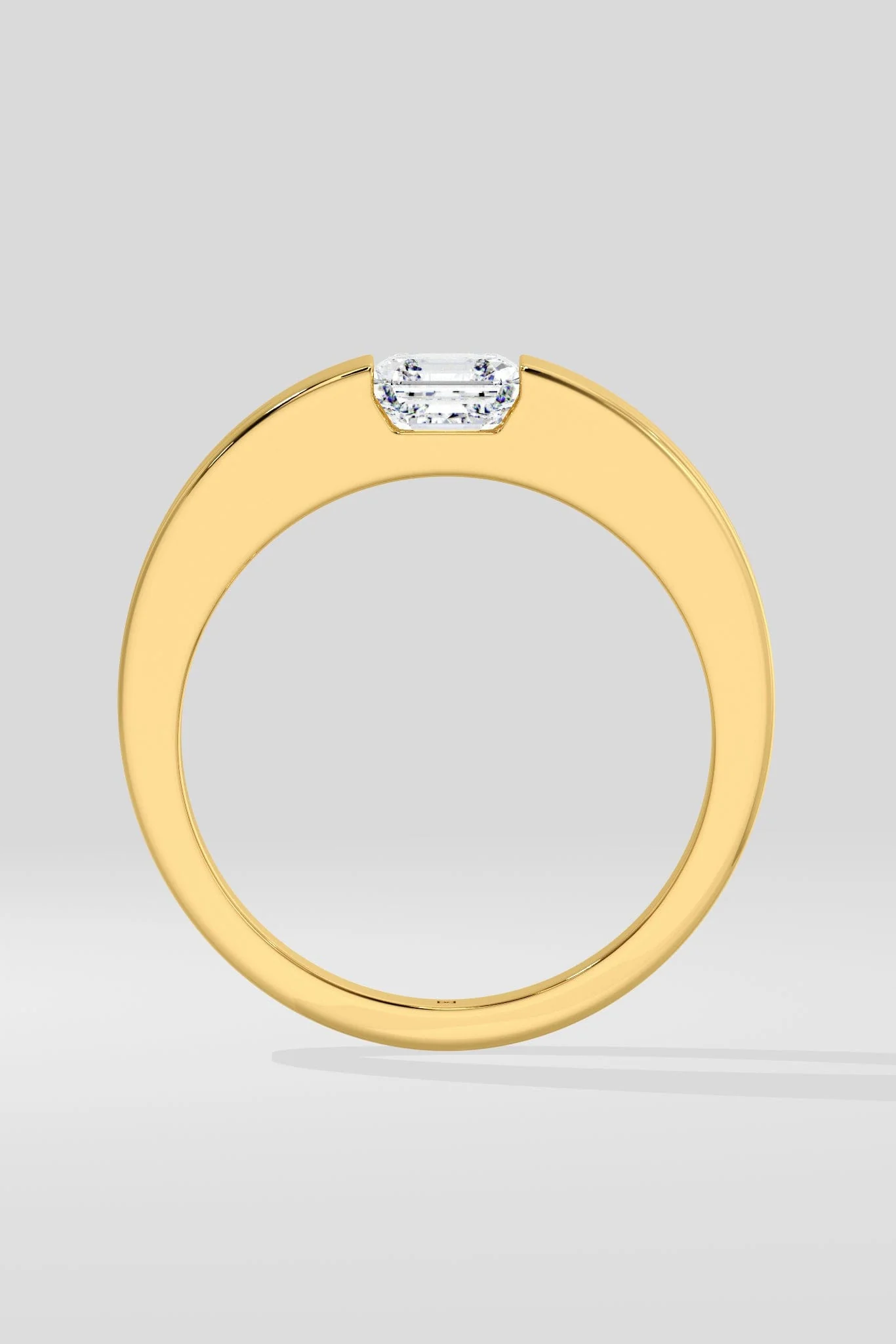 1 Ct Asscher Men's Ring - Image 3