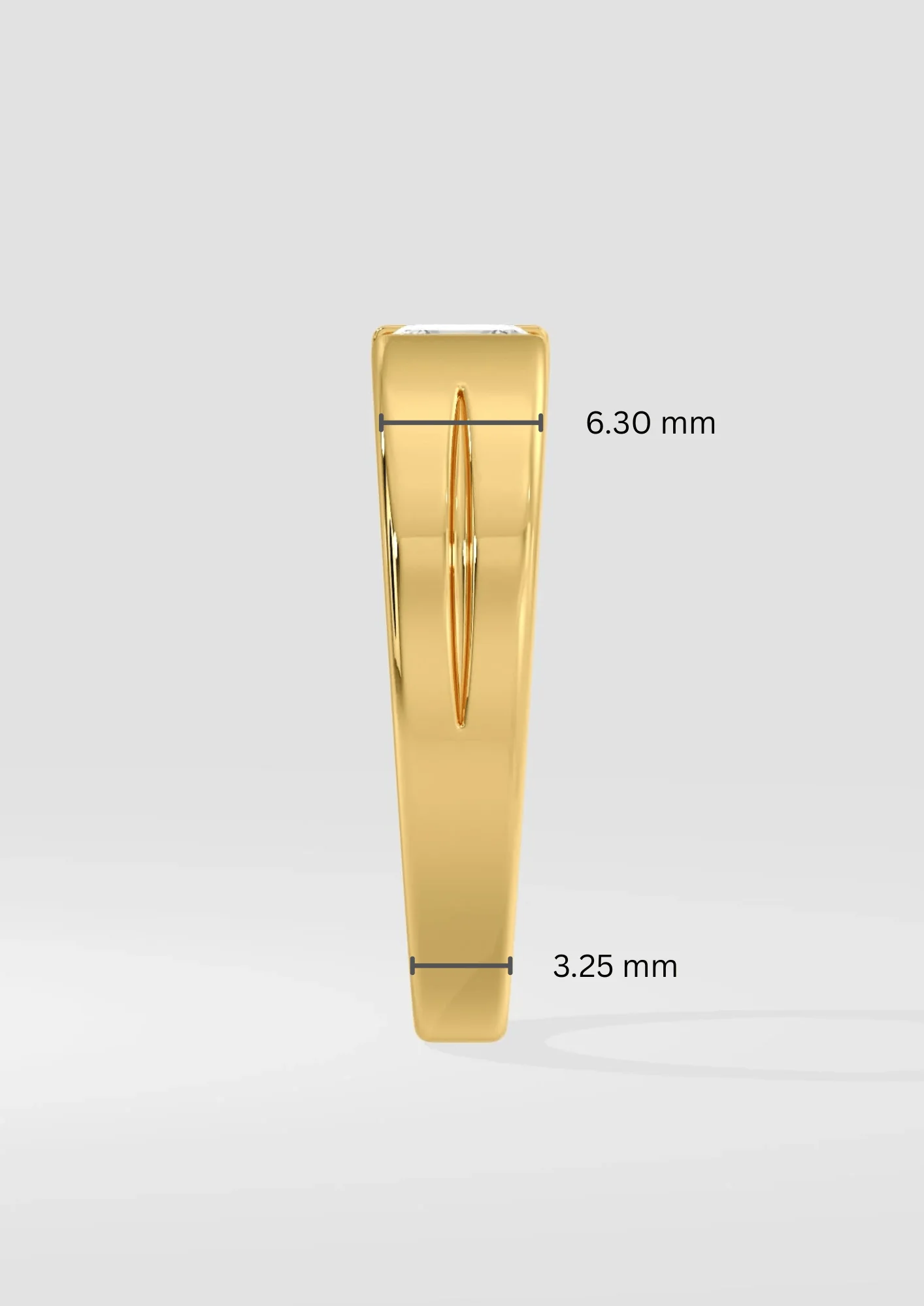 1 Ct Asscher Men's Ring - Image 4