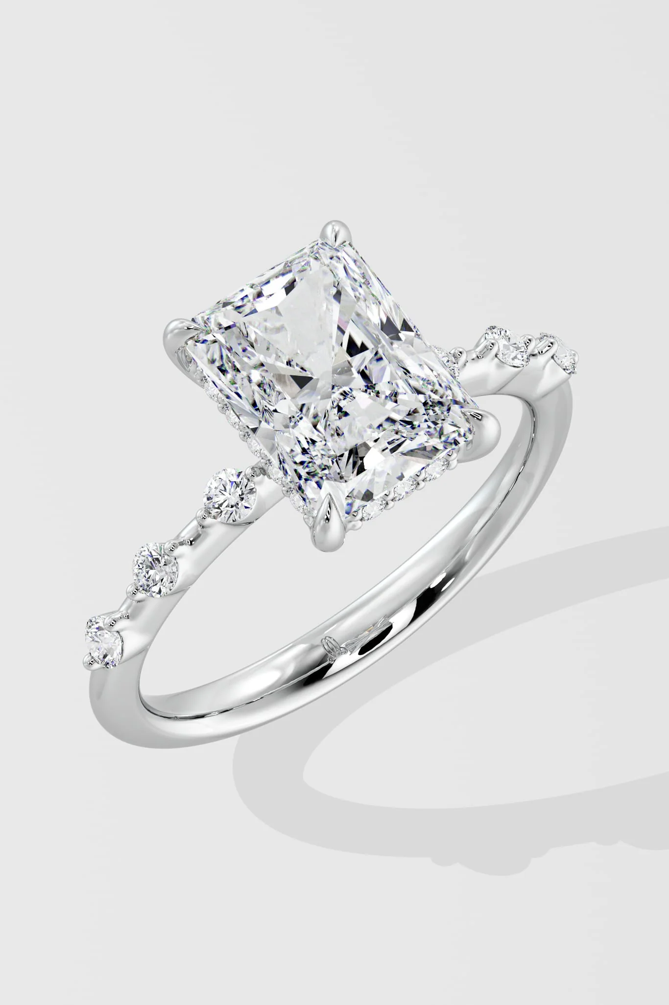 2 Ct Radiant Spaced Ring - Image 5