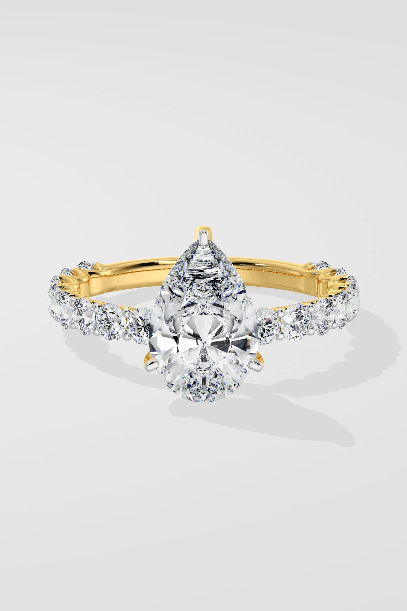 3 Ct Pear Eternity Ring - Image 2