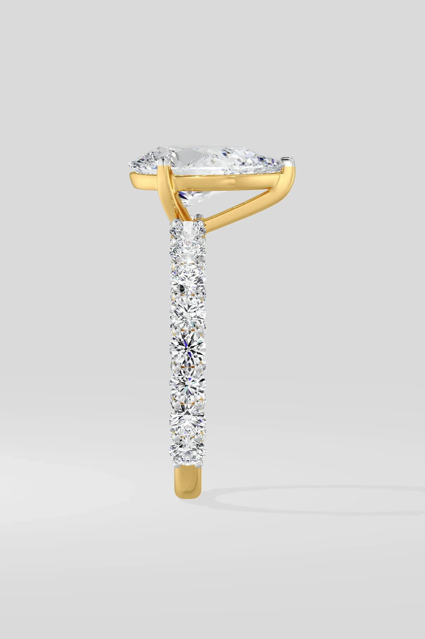3 Ct Pear Eternity Ring - Image 3
