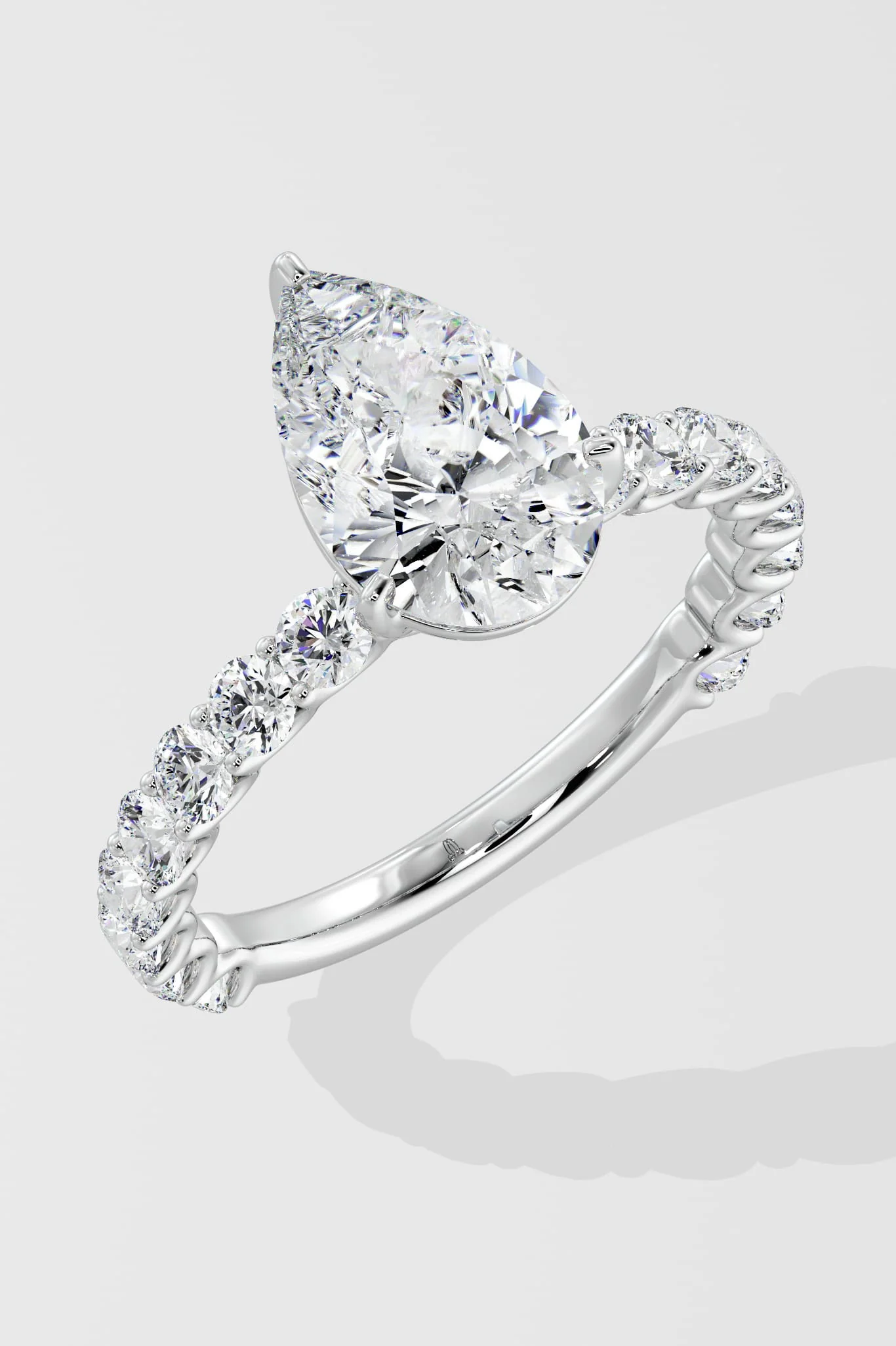 3 Ct Pear Eternity Ring - Image 5