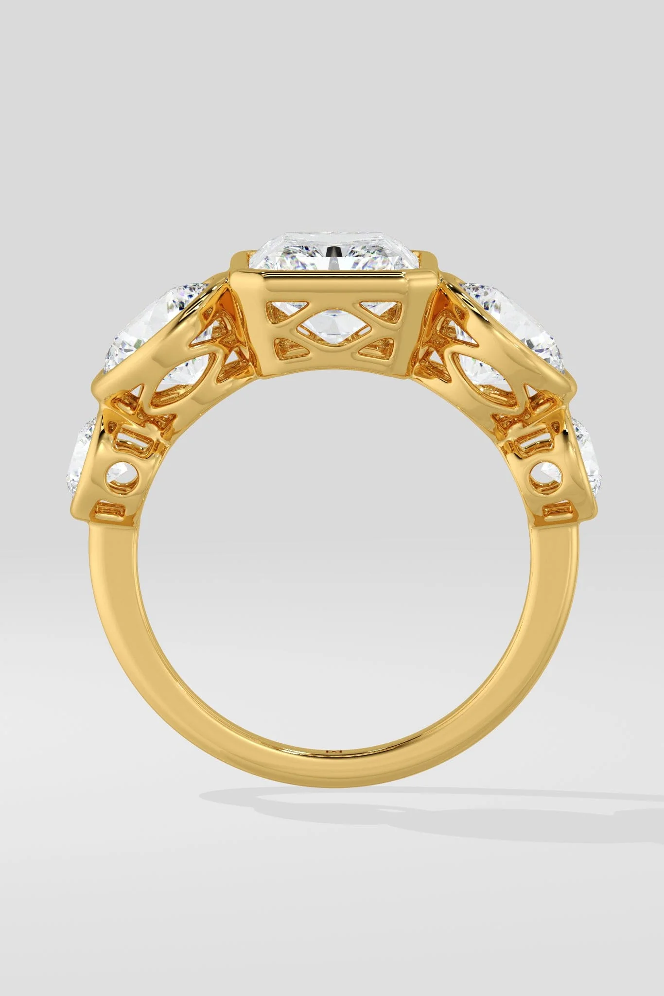 3 ct Radiant Quinary Diamond Ring - Image 4