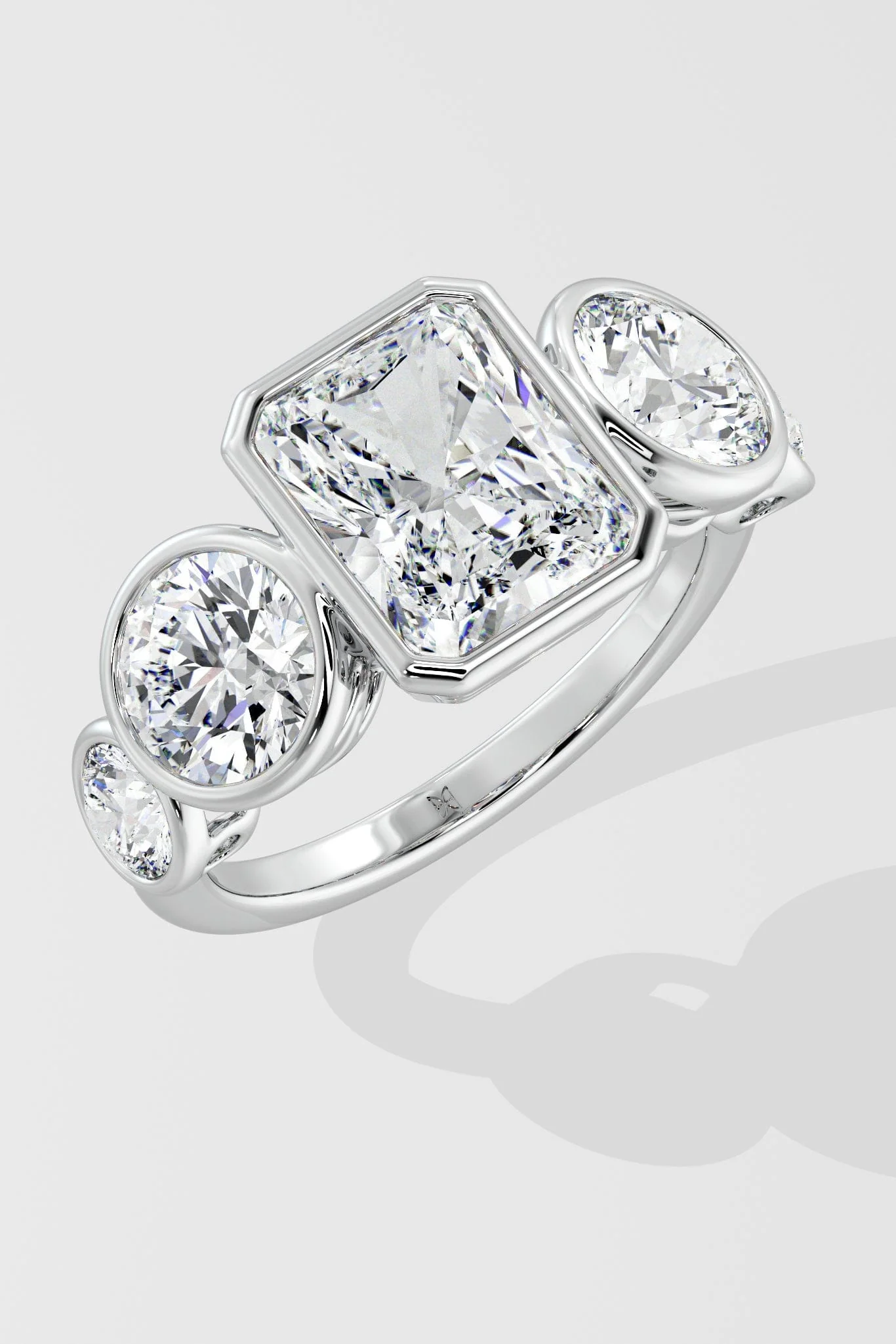 3 ct Radiant Quinary Diamond Ring - Image 6